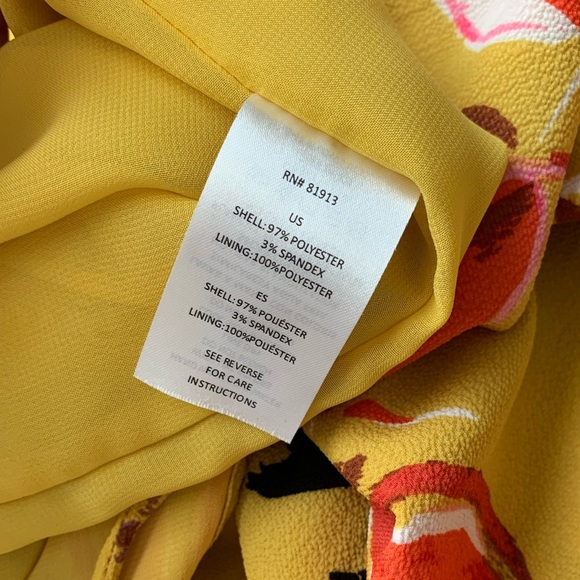 C & E Marigold Yellow Floral Dress - Picture 5 of 6